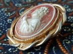 Mooie oude broche of speld uit Engeland met een camee 3,3 cm, Antiek en Kunst, Ophalen of Verzenden
