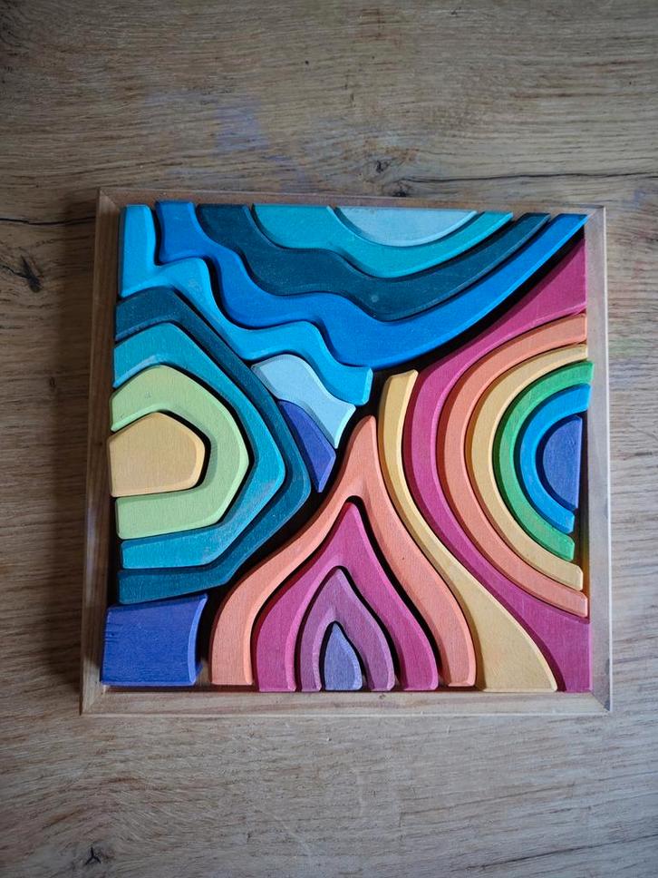 Grimms 4 Elementen Puzzel, Kinderen en Baby's, Speelgoed | Educatief en Creatief, Zo goed als nieuw, Bouwen, Puzzelen, Ophalen of Verzenden