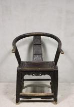 Authentieke Oude Chinese Stoel Landelijk Oud Houten Meubel, Zwart, Nieuw, Ophalen of Verzenden, Antiek Oosters Chinees Uniek Oud Hout Werelds Landelijk Sober