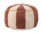 Bloomingville pouf Charoline bruin/wit, Ophalen of Verzenden, Nieuw, Rechthoekig