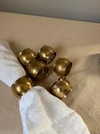 Vintage set van 6 messing servetringen d4cm, Antiek en Kunst, Ophalen of Verzenden, Koper