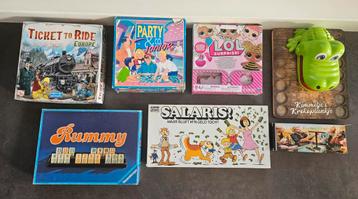 Leuke spellen - Ticket to Ride, Rummy, Salaris! beschikbaar voor biedingen