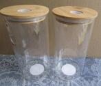 Bubble tea/ijskoffie  glas - bamboe - 600 ml zonder rietje, Ophalen of Verzenden, Nieuw