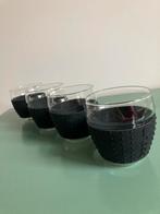 Bodum | Pavina glazenset - zwart x 4, Glas of Glazen, Ophalen of Verzenden, Overige stijlen, Glas