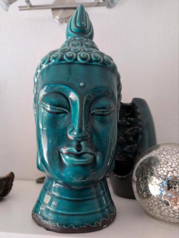 Turquoise Boeddha Hoofd Decoratie beschikbaar voor biedingen