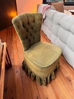 Antieke Boudoir stoel fauteuil stoeltje, Minder dan 75 cm, Gebruikt, Stof, 50 tot 75 cm