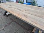 eettafel  eiken, Ophalen, Eikenhout, 200 cm of meer, 50 tot 100 cm