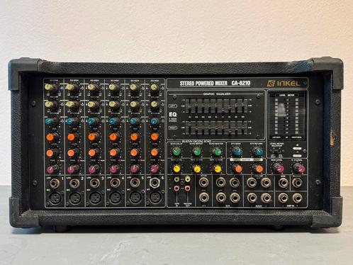 Inkel CA 6210 powered mixer met echo / delay, Muziek en Instrumenten, Mengpanelen, Gebruikt, 5 tot 10 kanalen, Microfooningang
