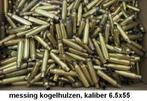 messing kogelhulzen, ongevaarlijk, leeg, schoon, kal. 6.5x55, Ophalen of Verzenden, Overige soorten, Overige gebieden, Hulzen of Bodemvondsten