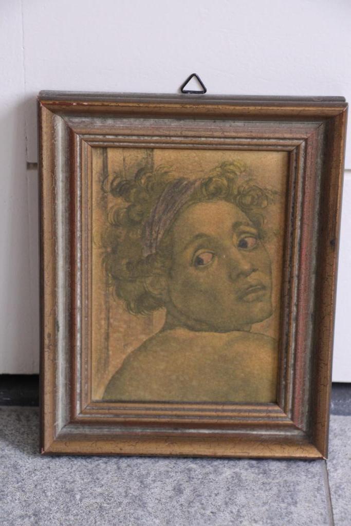 Reproductie 'Kopf eines Jungling', Antiek en Kunst, Kunst | Schilderijen | Klassiek, Ophalen of Verzenden