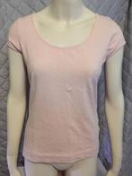 Hm licht roze stretch shirt maat M  (2b28), Tweedehands verkoop, Tweedehands verkoop, Ophalen of Verzenden, Korte mouw