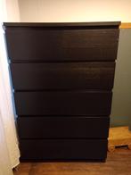 Malm ladekast 6 lades ikea zwart bruin 80 x 123 cm, Huis en Inrichting, Ophalen, 5 laden of meer, 100 tot 150 cm, 50 tot 100 cm