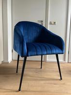 Blauwe velvet stoel NIEUW, Huis en Inrichting, Stoelen, Nieuw, Blauw, Metaal, Eén