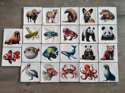 keramische dieren tegeltjes 10x10cm, Huis en Inrichting, Woonaccessoires | Overige, Nieuw, Ophalen of Verzenden