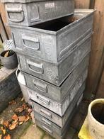 Mooie zinken bakken, Tuin en Terras, Bloembakken en Plantenbakken, Tuin, Gebruikt, Minder dan 30 cm, Ophalen of Verzenden