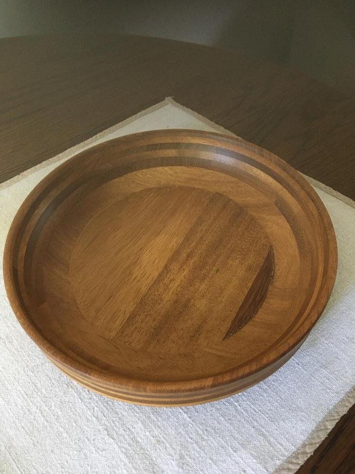 Prachtige eikenhouten schaal, Huis en Inrichting, Woonaccessoires | Schalen en Manden, Nieuw, Schaal, Rond, Hout, Ophalen of Verzenden