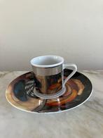 Pylones “Mirror”  Espresso kop & schotel., Huis en Inrichting, Keuken | Servies, Verzenden, Glas, Overige stijlen, Kop(pen) en/of Schotel(s)