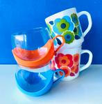 Retro jaren 70 koppen/ Melitta & Arcopal Lotus, Huis en Inrichting, Keuken | Servies, Gebruikt, Ophalen of Verzenden, Glas, Overige stijlen