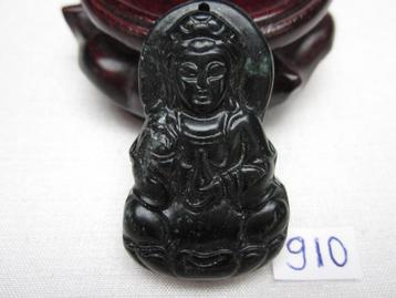 Prachtige amulet hanger van chinese jade GUANYIN 910 # beschikbaar voor biedingen