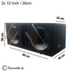 Dubbele subwoofer kist MDF 2x 12 Inch 2x 42 Liter