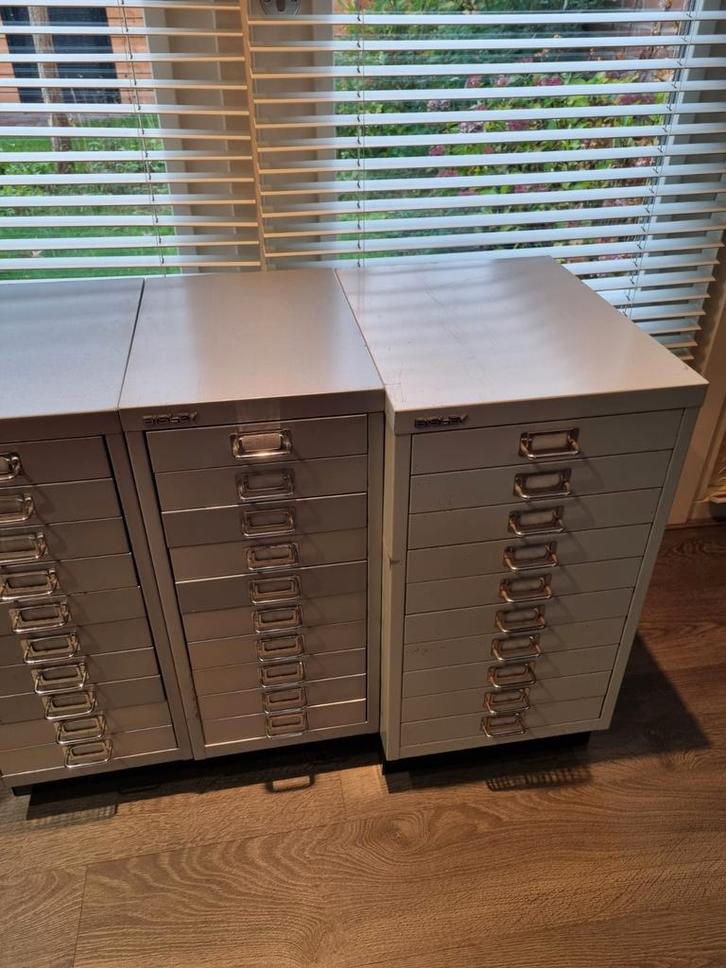 Bisley A3 Ladekast - 10 Lades, Huis en Inrichting, Kasten | Ladekasten, Gebruikt, Minder dan 100 cm, 50 tot 100 cm, 25 tot 50 cm
