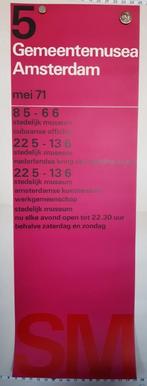 Wim Crouwel Stedelijk Museum Amsterdam Strip Roze, Rechthoekig Staand, Verzenden, Zo goed als nieuw, A1 t/m A3