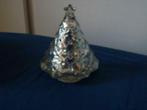 KERST prachtige vintage kerstboom glas/zilver waxinelicht, Ophalen of Verzenden