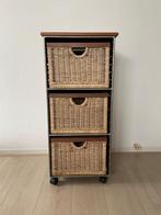 kastje met rotan lades, Huis en Inrichting, Kasten | Ladekasten, Ophalen, Minder dan 50 cm, Gebruikt, Minder dan 100 cm
