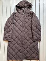 Lange bruine puffer tech damesjas XL van Uniqlo, Ophalen of Verzenden, Zo goed als nieuw, Maat 46/48 (XL) of groter, Bruin