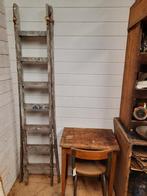 Brocante houten ladder klapladder, Antiek en Kunst, Ophalen