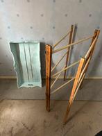 Houten droogrek en houten wasmand/ bord, Ophalen, Gebruikt, Wasrek