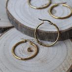 Verhuis Sale - Oorringen stainless steel goud groot 28 mm, Overige materialen, Hangers, Verzenden, Nieuw