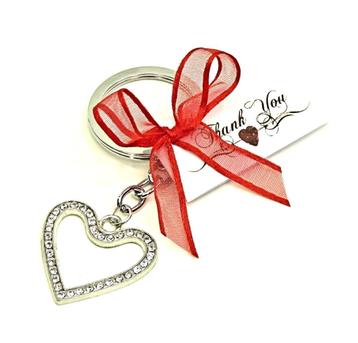 Schitterende strass hartje sleutelhanger bedankje. beschikbaar voor biedingen