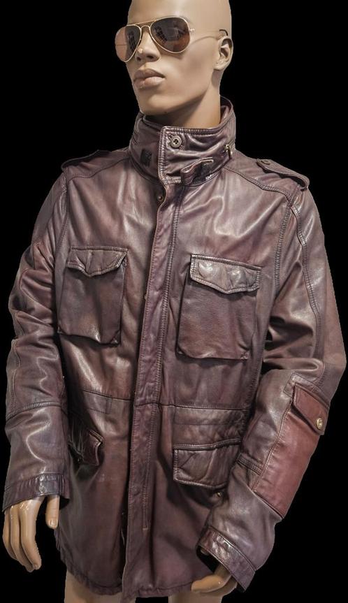 PME Legend zeldzame leren M-1965 Field Jacket / jas (3XL), Kleding | Heren, Jassen | Winter, Zo goed als nieuw, Overige maten