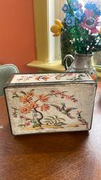 Mooi brocante Van Melle blik met vogels en bloemen, Ophalen of Verzenden, Gebruikt
