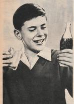 retro reclame 1958 Coca-Cola frisdrank jongen met brood, Verzamelen, Verzenden, Overige typen