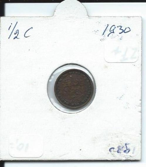 Halve Cent 1930, Postzegels en Munten, Munten | Nederland, Overige waardes, Koningin Wilhelmina, Ophalen of Verzenden