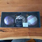 Gedecoreerde glazen kerstballen dia 8 cm, Diversen, Kerst, Ophalen of Verzenden