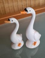 Vintage beeldjes, Porseleinen Zwanen - 100 % Gaaf!, Ophalen of Verzenden