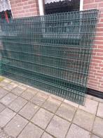 6 Dubbelstaafmatten 8/6/8 - 2,5m x 1,4m - Groen, Tuin en Terras, Ophalen, Gebruikt, IJzer, Dubbelstaafmat hekwerk