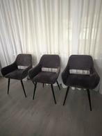 3 karwei stoelen velvet grijs, Ophalen, Gebruikt, Grijs