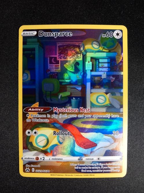 Pokemon Dunsparce GG23/GG70 Crown Zenith Galarian Gallery NM, Hobby en Vrije tijd, Verzamelkaartspellen | Pokémon, Zo goed als nieuw