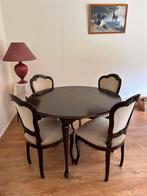 Antieke eettafel met 4 stoelen, Antiek en Kunst, Ophalen