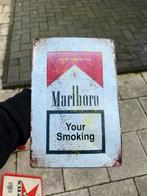 Marlboro reclamebord metaal, Verzamelen, Merken en Reclamevoorwerpen, Ophalen of Verzenden, Zo goed als nieuw, Reclamebord