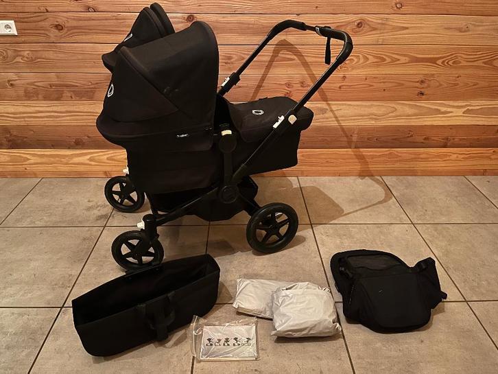 bugaboo donkey 5 Black Edition, Kinderen en Baby's, Kinderwagens en Combinaties, Gebruikt, Kinderwagen, Bugaboo, Duowagen, Met reiswieg