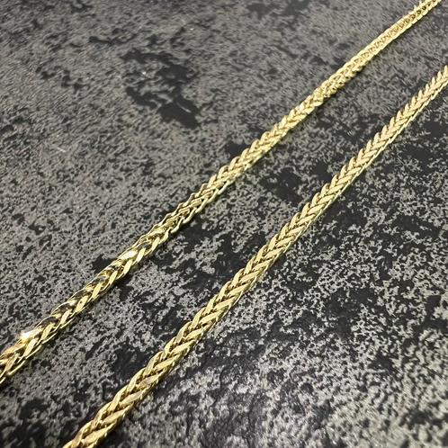 14k gouden ketting vossenstaart franco schakel, Sieraden, Tassen en Uiterlijk, Kettingen, Nieuw, Goud, Ophalen of Verzenden