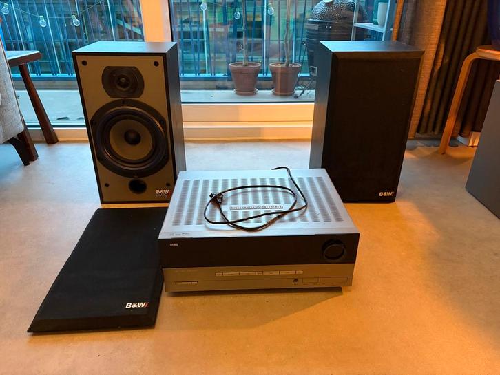 Harman Kardon AVR 132 + B&W DM110i Speakers, Audio, Tv en Foto, Luidsprekers, Gebruikt, Front, Rear of Stereo speakers, 120 watt of meer