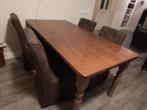 Eethoektafel + 4 stoelen, Huis en Inrichting, Tafels | Eettafels, Ophalen, Gebruikt, 50 tot 100 cm, 150 tot 200 cm