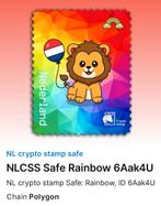 NFT RAINBOW KLUIS X LEEUW TE KOOP 200 MATIC.postnl, Postzegels en Munten, Postzegels | Nederland, Verzenden