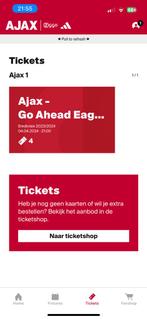 2 kaarten Ajax - Go Ahead Eagles